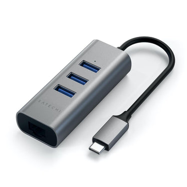 satechi usb-c 2-in-1 usb 3. 3-port hub & ethernet